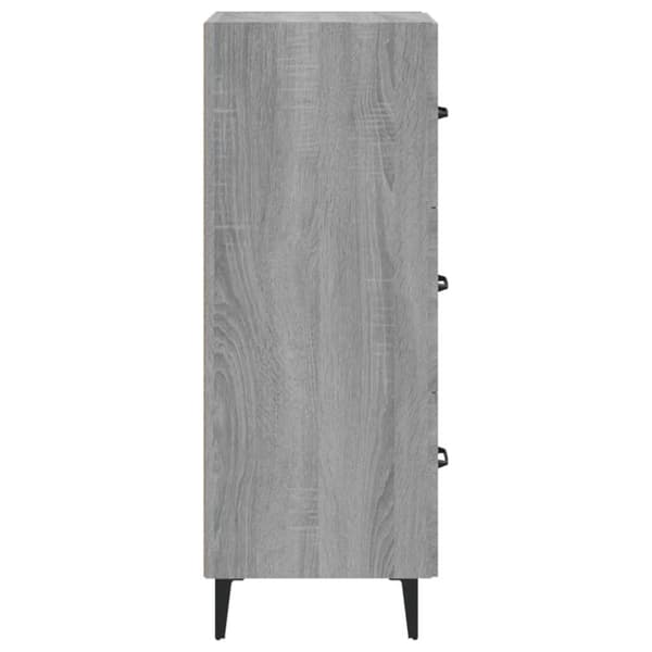 vidaXL Skjenk grå sonoma 34,5x34x90 cm konstruert tre