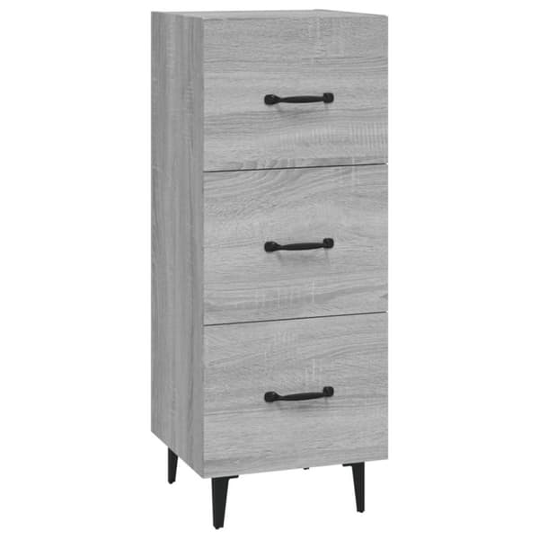vidaXL Skjenk grå sonoma 34,5x34x90 cm konstruert tre