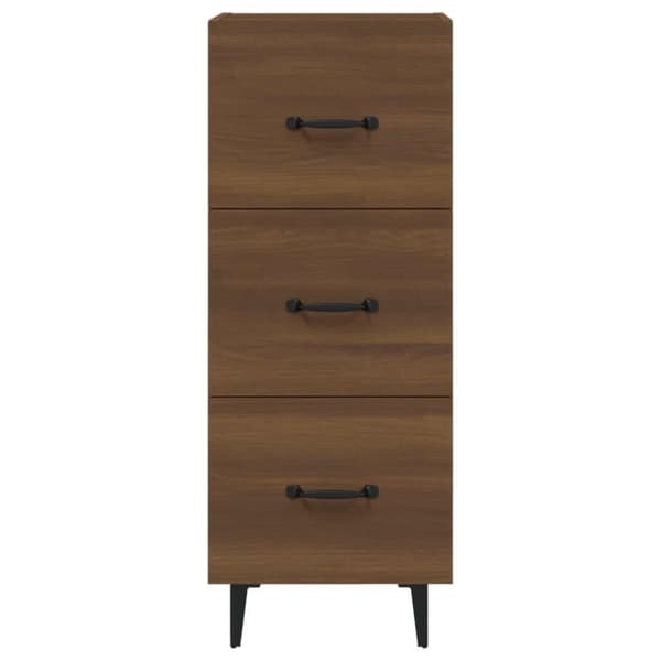 vidaXL Skjenk brun eik 34,5x34x90 cm konstruert tre