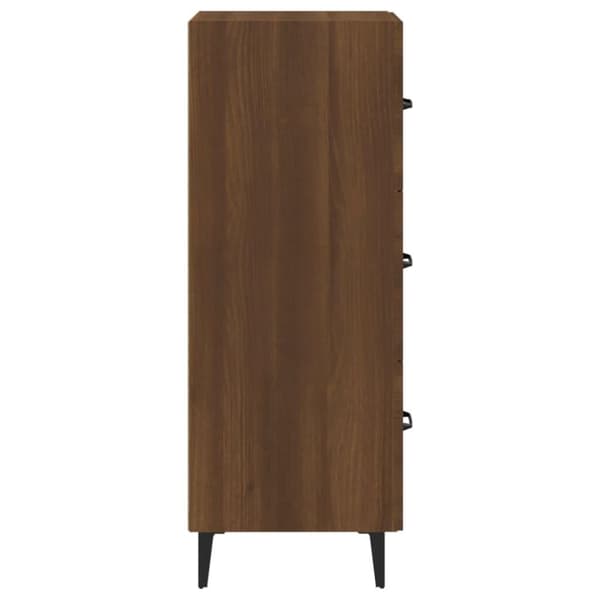 vidaXL Skjenk brun eik 34,5x34x90 cm konstruert tre