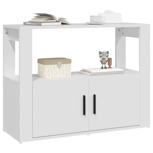 vidaXL Skåp vit 80x30x60 cm konstruerat trä