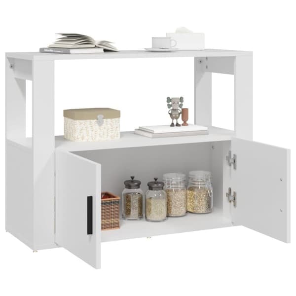 vidaXL Skåp vit 80x30x60 cm konstruerat trä