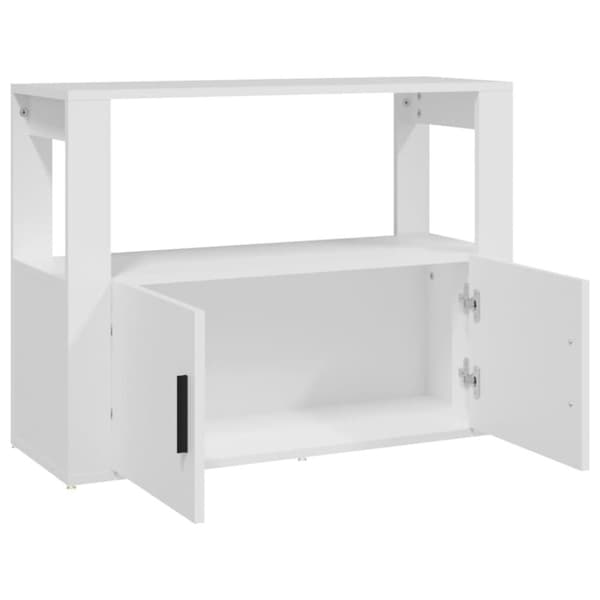 vidaXL Skåp vit 80x30x60 cm konstruerat trä