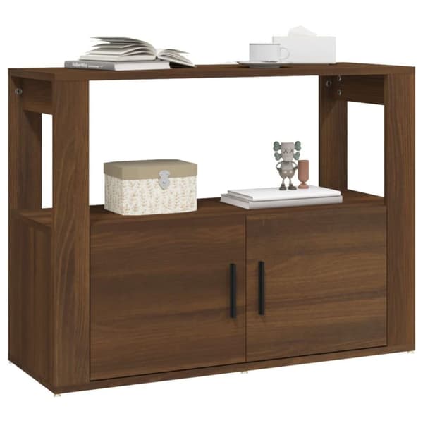 vidaXL Skjenk brun eik 80x30x60 cm konstruert tre