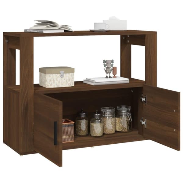 vidaXL Skjenk brun eik 80x30x60 cm konstruert tre