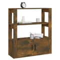 Miniatyrbilde 4 av 11: vidaXL Skjenk røkt eik 80x30x90 cm konstruert tre