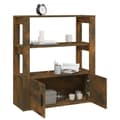 Miniatyrbilde 5 av 11: vidaXL Skjenk røkt eik 80x30x90 cm konstruert tre