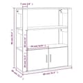 Miniatyrbilde 10 av 11: vidaXL Skjenk røkt eik 80x30x90 cm konstruert tre