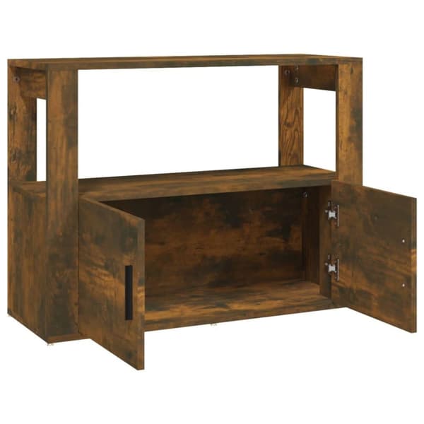 vidaXL Skjenk røkt eik 80x30x60 cm konstruert tre