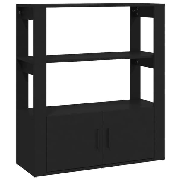 vidaXL Skjenk svart 80x30x90 cm konstruert tre