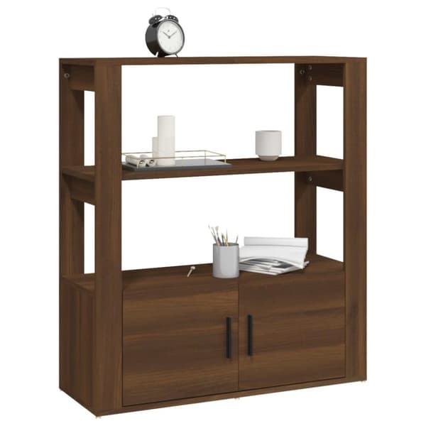 vidaXL Skjenk brun eik 80x30x90 cm konstruert tre