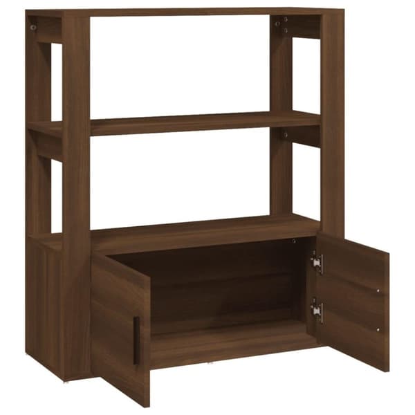 vidaXL Skjenk brun eik 80x30x90 cm konstruert tre