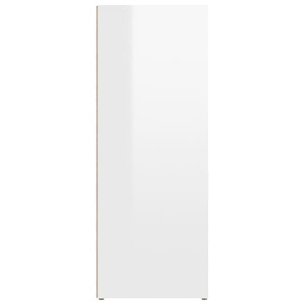 vidaXL Skjenk høyglans hvit 80x30x80 cm konstruert tre
