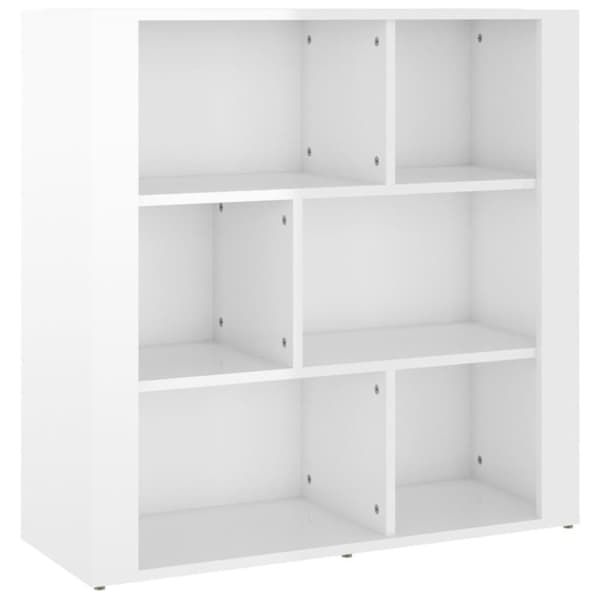 vidaXL Skjenk høyglans hvit 80x30x80 cm konstruert tre