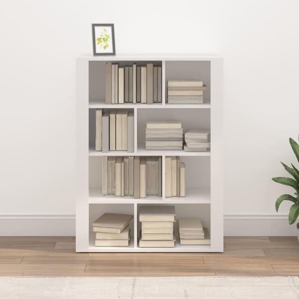 vidaXL skænk 80x30x106 cm konstrueret træ hvid