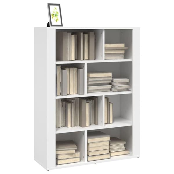 vidaXL skænk 80x30x106 cm konstrueret træ hvid