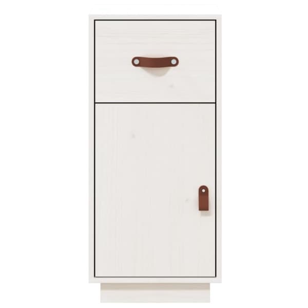 vidaXL Skjenk hvit 34x40x75 cm heltre furu
