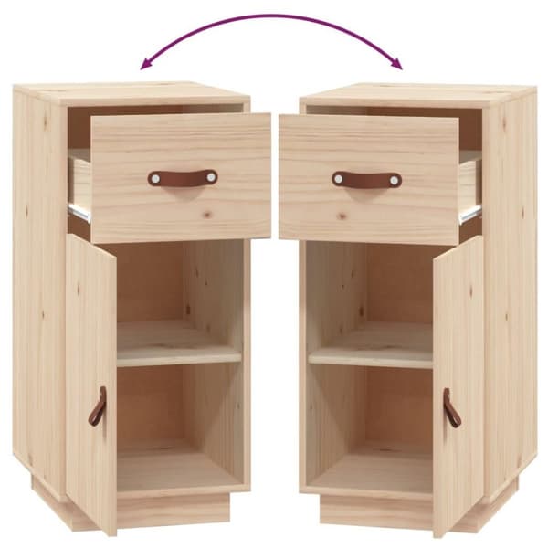 vidaXL Skjenk 34x40x75 cm heltre furu