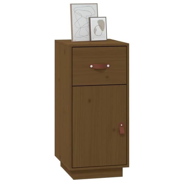 vidaXL Skjenk honningbrun 34x40x75 cm heltre furu