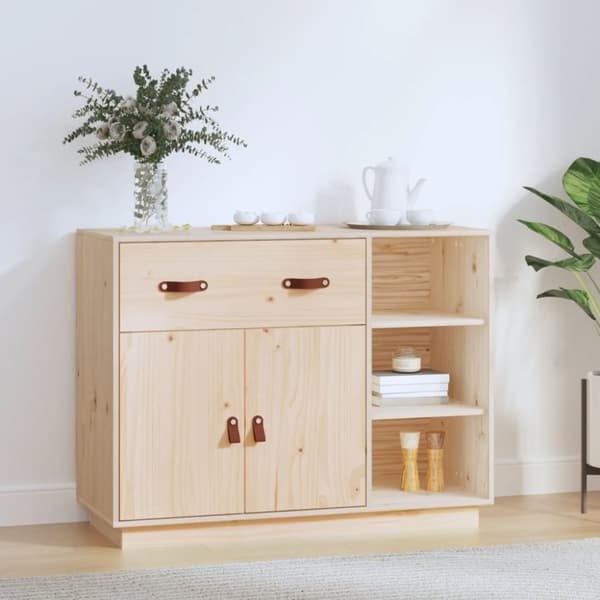 vidaXL Skjenk 98,5x40x75 cm heltre furu