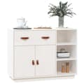Miniatyrbild 4 av 11: vidaXL Skänk vit 98,5x40x75 cm massiv furu