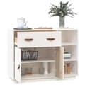 Miniatyrbild 5 av 11: vidaXL Skänk vit 98,5x40x75 cm massiv furu