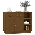 Miniatyrbilde 3 av 11: vidaXL Skjenk honningbrun 98,5x40x75 cm heltre furu