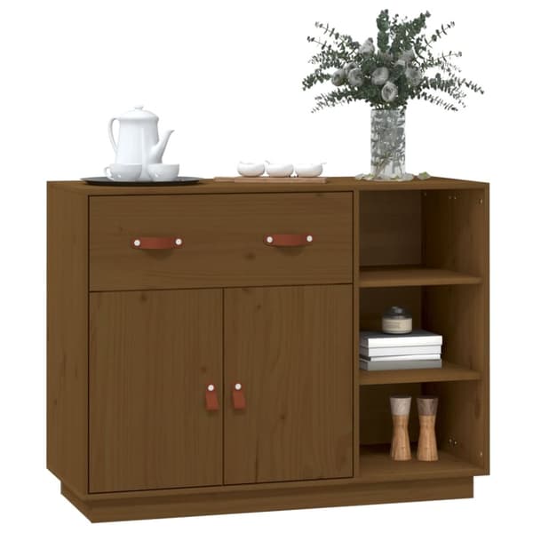 vidaXL Skjenk honningbrun 98,5x40x75 cm heltre furu