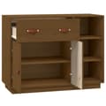 Miniatyrbilde 6 av 11: vidaXL Skjenk honningbrun 98,5x40x75 cm heltre furu