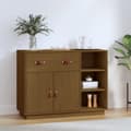 Miniatyrbilde 11 av 11: vidaXL Skjenk honningbrun 98,5x40x75 cm heltre furu