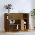 Miniatyrbilde 2 av 11: vidaXL Skjenk honningbrun 98,5x40x75 cm heltre furu