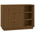 Miniatyrbilde 1 av 11: vidaXL Skjenk honningbrun 98,5x40x75 cm heltre furu