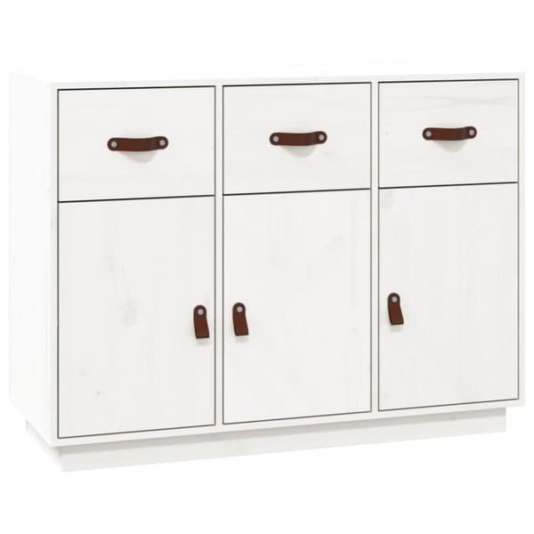 vidaXL Skåp vit 100x40x75 cm massiv furu