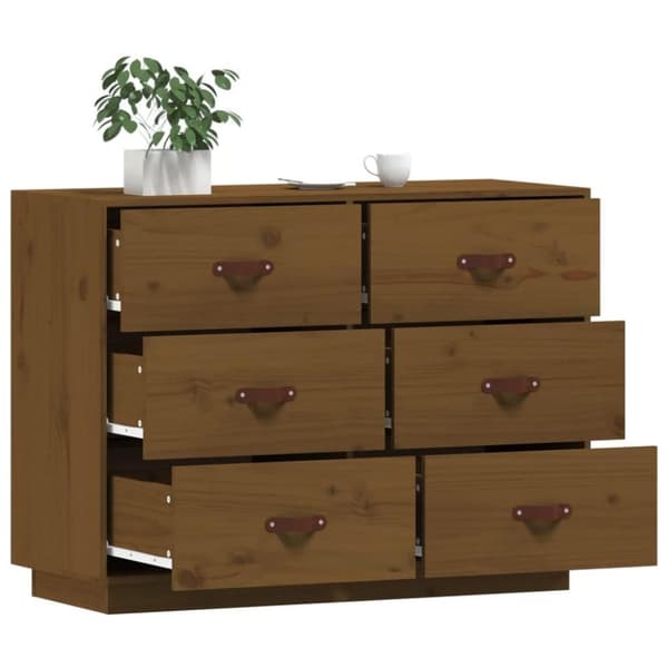 vidaXL Skjenk honningbrun 100x40x75 cm heltre furu