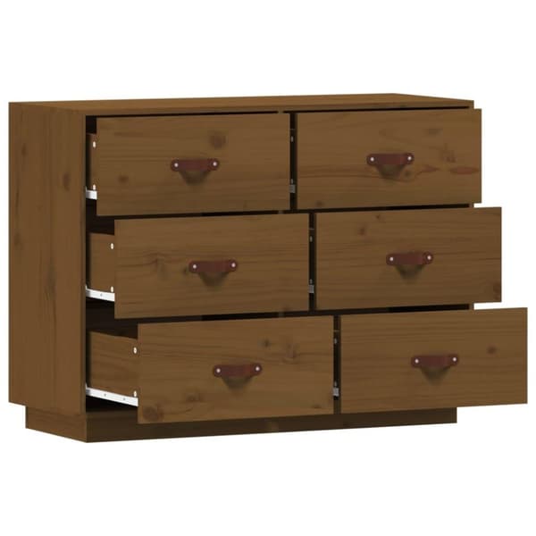 vidaXL Skjenk honningbrun 100x40x75 cm heltre furu