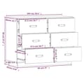 Miniatyrbilde 9 av 10: vidaXL Skjenk honningbrun 100x40x75 cm heltre furu