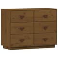 Miniatyrbilde 1 av 10: vidaXL Skjenk honningbrun 100x40x75 cm heltre furu