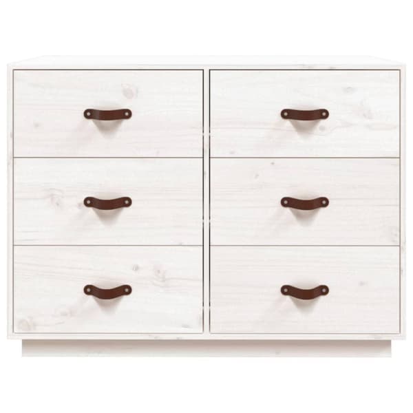 vidaXL Skjenk hvit 100x40x75 cm heltre furu