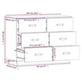 Miniatyrbilde 9 av 10: vidaXL Skjenk hvit 100x40x75 cm heltre furu