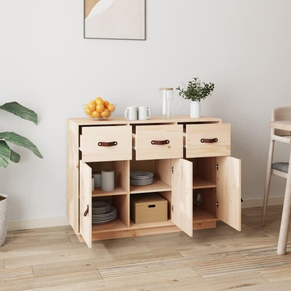 vidaXL Skjenk 100x40x75 cm heltre furu