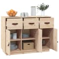 Miniatyrbilde 4 av 11: vidaXL Skjenk 100x40x75 cm heltre furu