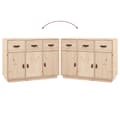 Miniatyrbilde 8 av 11: vidaXL Skjenk 100x40x75 cm heltre furu