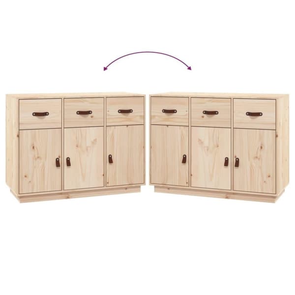 vidaXL Skjenk 100x40x75 cm heltre furu