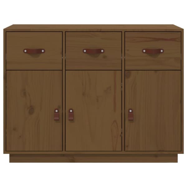 vidaXL Skänk honungsbrun 100x40x75 cm massiv furu