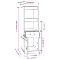 Miniatyrbilde 10 av 11: vidaXL Highboard honningbrun 34x40x108,5 cm heltre furu