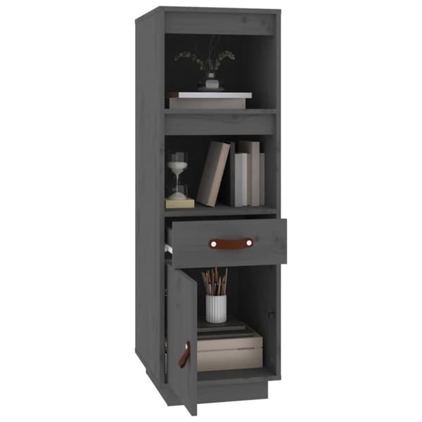 vidaXL Highboard grå 34x40x108,5 cm heltre furu
