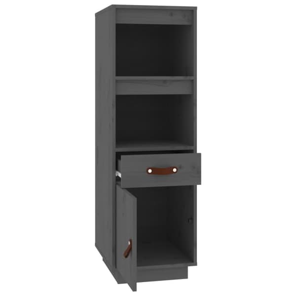 vidaXL Highboard grå 34x40x108,5 cm heltre furu