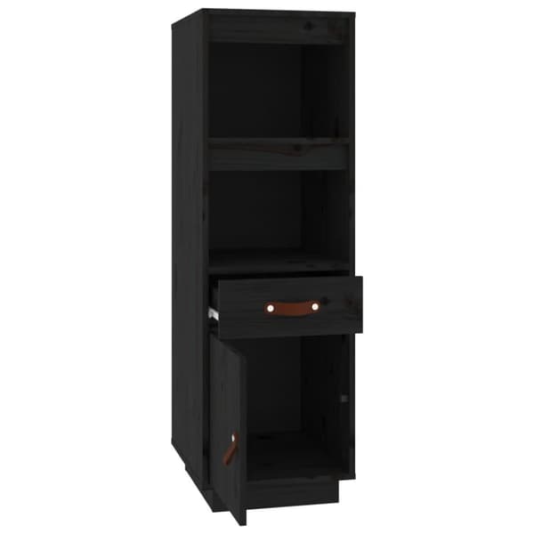 vidaXL Highboard svart 34x40x108,5 cm heltre furu