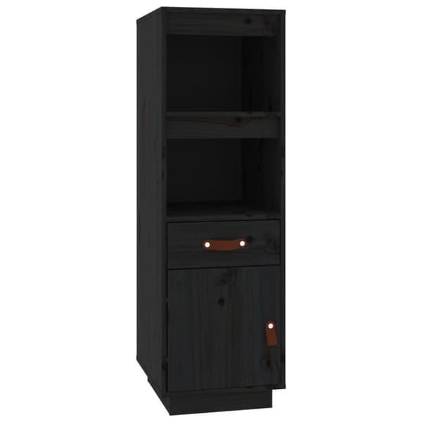 vidaXL Highboard svart 34x40x108,5 cm heltre furu