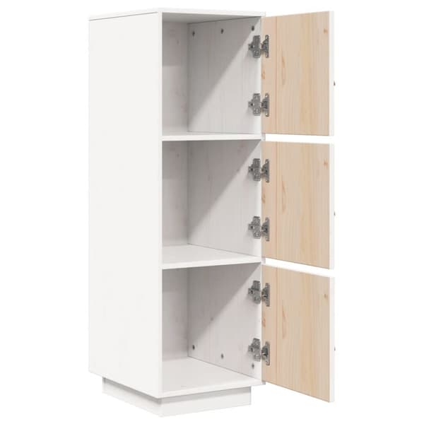 vidaXL Highboard hvit 34x40x108,5 cm heltre furu
